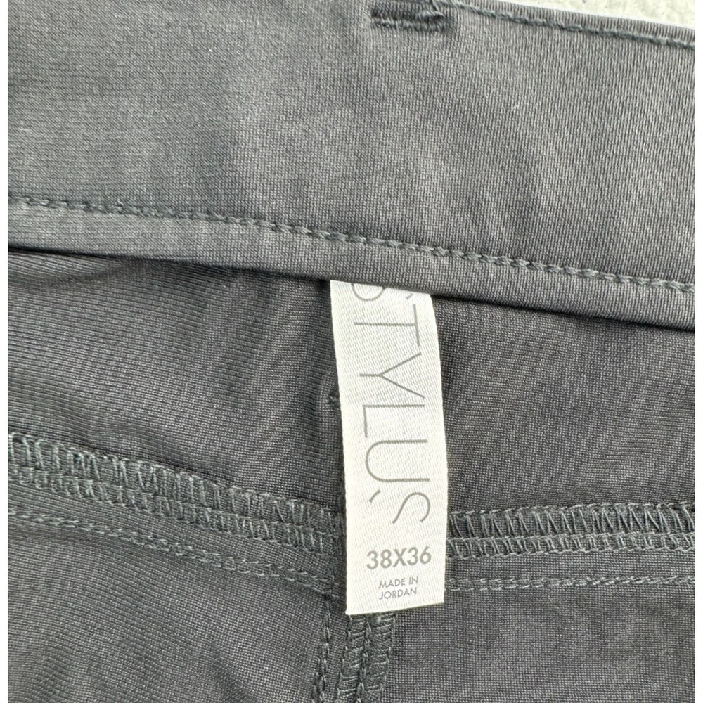 Stylus Mens Black Polyester Performance Dress Pants Size‎ 36x36 Modern Fit